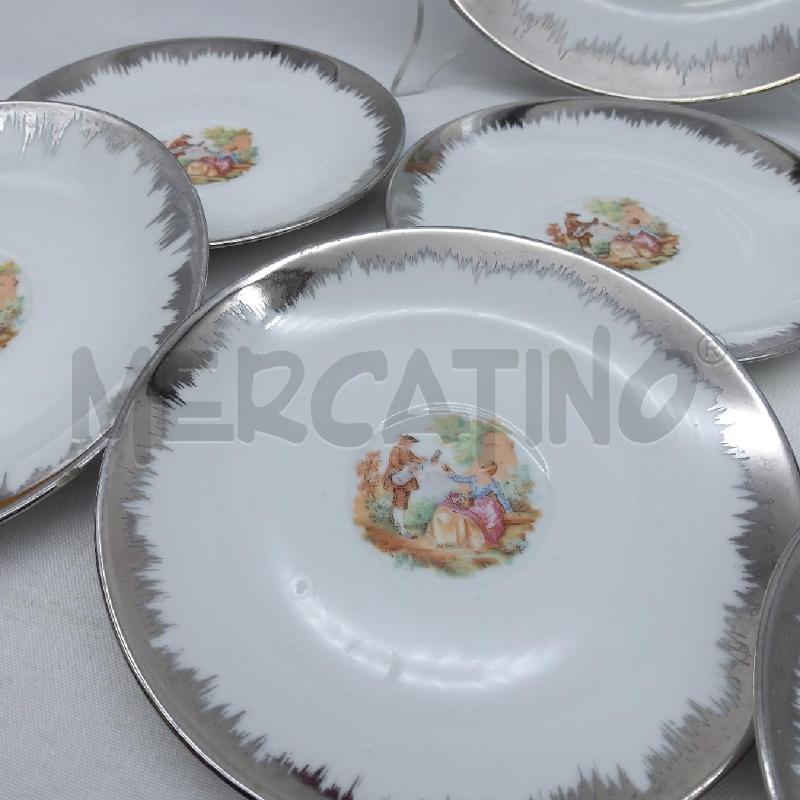 PIATTI PZ. 7 DOLCE BAVARIA BIANCO ARGENTO PASTORALE | Mercatino dell'Usato San maurizio canavese 3