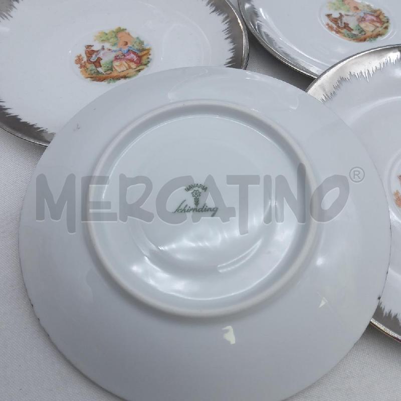 PIATTI PZ. 7 DOLCE BAVARIA BIANCO ARGENTO PASTORALE | Mercatino dell'Usato San maurizio canavese 4