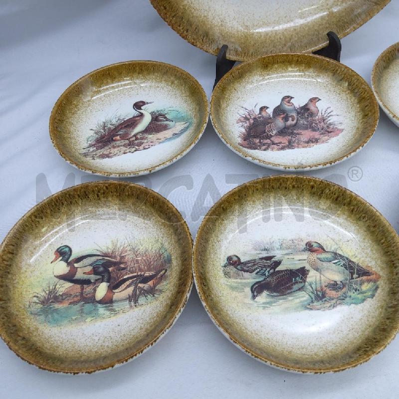 PIATTI PZ. 7 WARM DECORO CACCIA | Mercatino dell'Usato San maurizio canavese 3