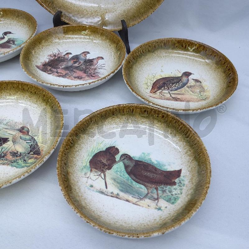 PIATTI PZ. 7 WARM DECORO CACCIA | Mercatino dell'Usato San maurizio canavese 4
