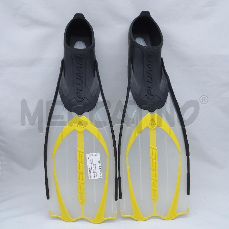 PINNE SUB CRESSI NERO GIALLO TRASP TG 41/42 | Mercatino dell'Usato San maurizio canavese 1