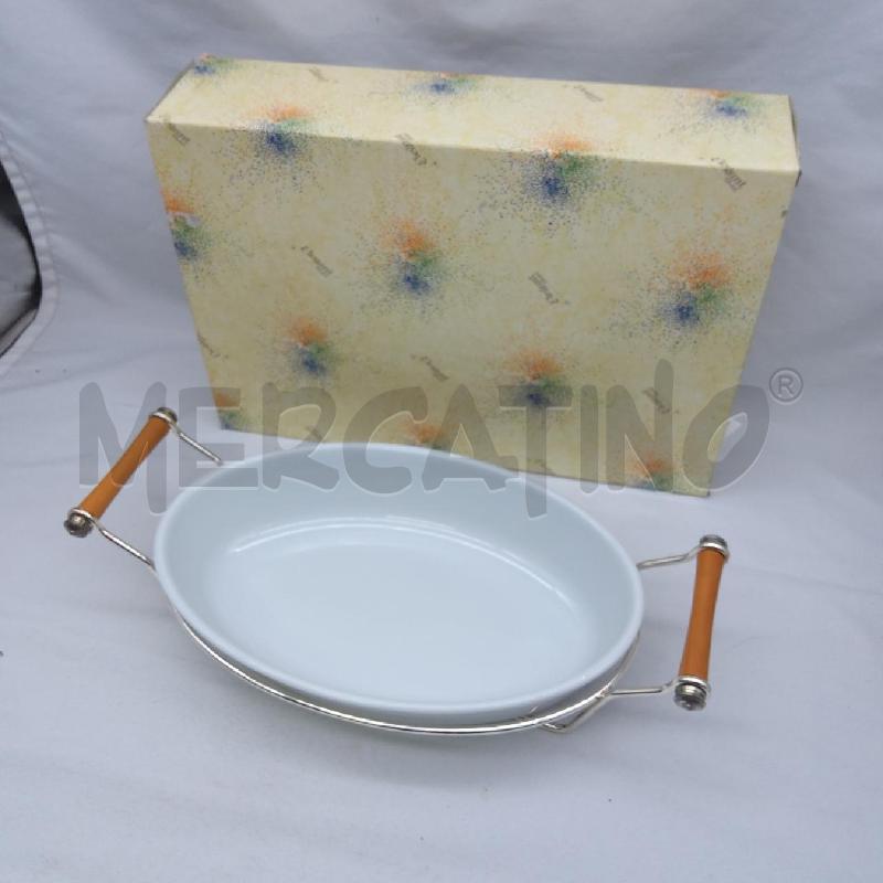 PIROFILA OVALE CERAM BCA + SUPPORTO CROMATO MAN LEGNO | Mercatino dell'Usato San maurizio canavese 2