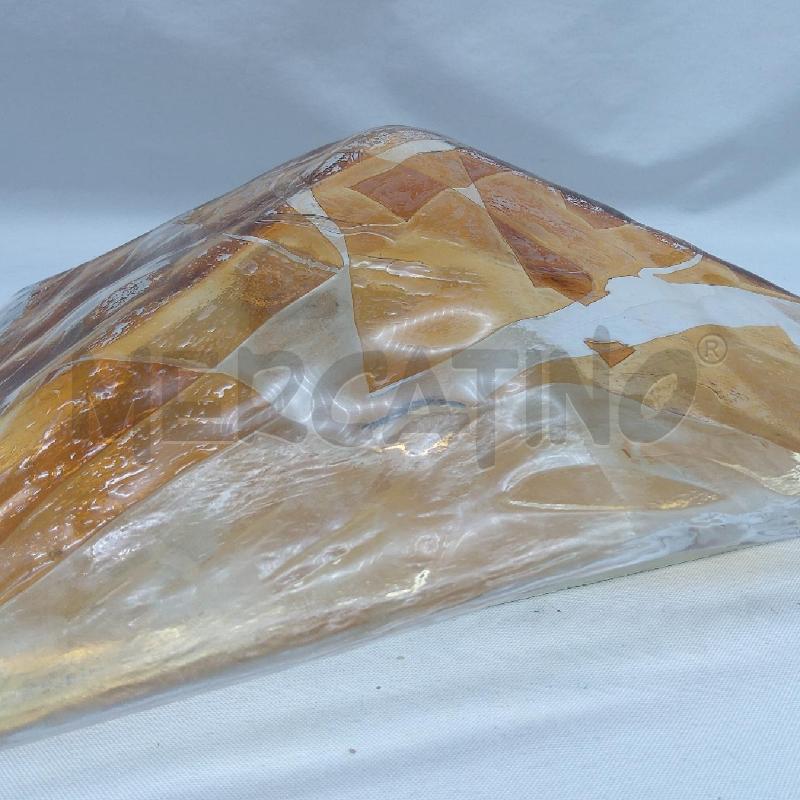 PLAFONIERA TRIANGOLARE VETRO MURANO LA MURRINA AMBRA ACC 112 | Mercatino dell'Usato San maurizio canavese 2