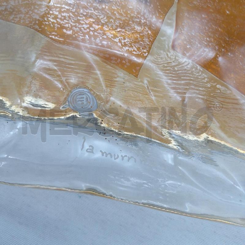 PLAFONIERA TRIANGOLARE VETRO MURANO LA MURRINA AMBRA ACC 112 | Mercatino dell'Usato San maurizio canavese 4