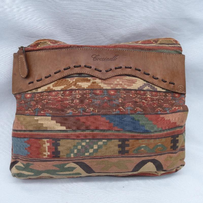 POCHETTE COCCINELLE TESSUTO INSERTI VERA PELLE  | Mercatino dell'Usato San maurizio canavese 1