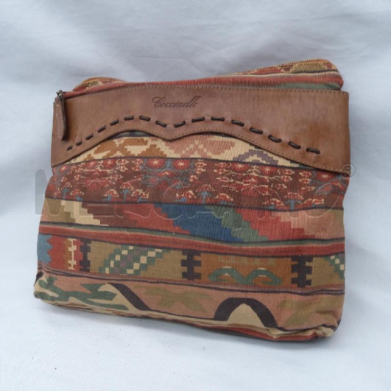 POCHETTE COCCINELLE TESSUTO INSERTI VERA PELLE  | Mercatino dell'Usato San maurizio canavese 3