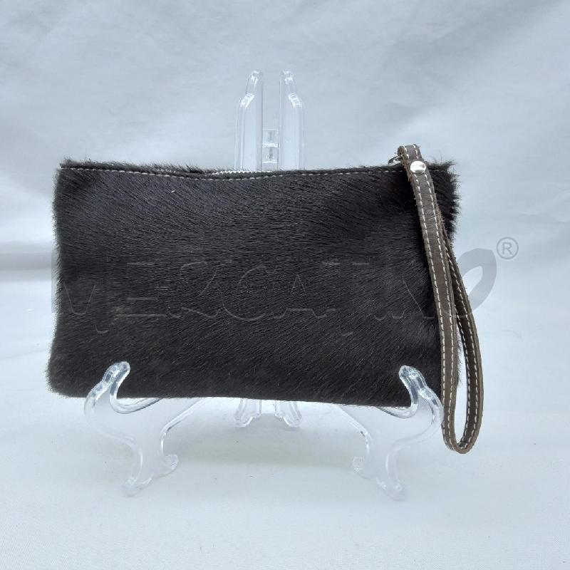 POCHETTE SOLINDA VERA PELLE CAVALLINO MARRONE  | Mercatino dell'Usato San maurizio canavese 1