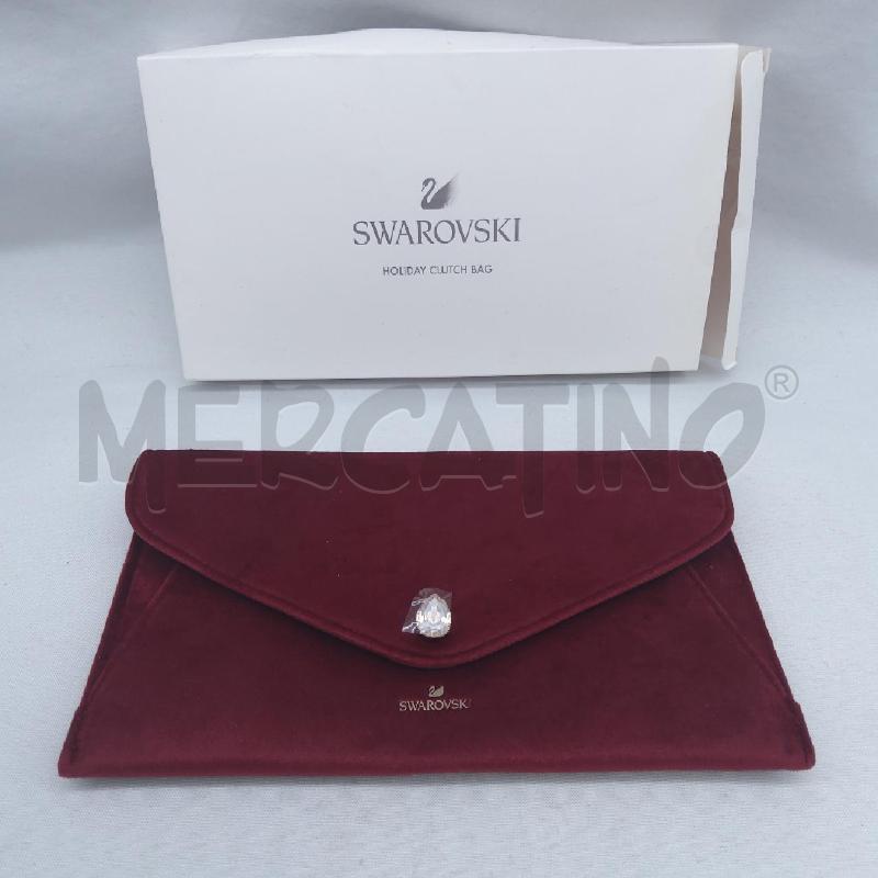 POCHETTE SWAROVSKI ROSSO VELLUTINO GOCCIA | Mercatino dell'Usato San maurizio canavese 1
