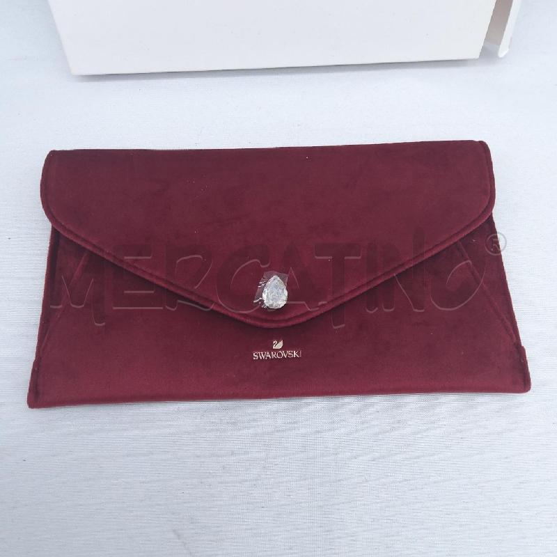 POCHETTE SWAROVSKI ROSSO VELLUTINO GOCCIA | Mercatino dell'Usato San maurizio canavese 2
