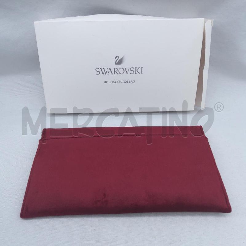 POCHETTE SWAROVSKI ROSSO VELLUTINO GOCCIA | Mercatino dell'Usato San maurizio canavese 4