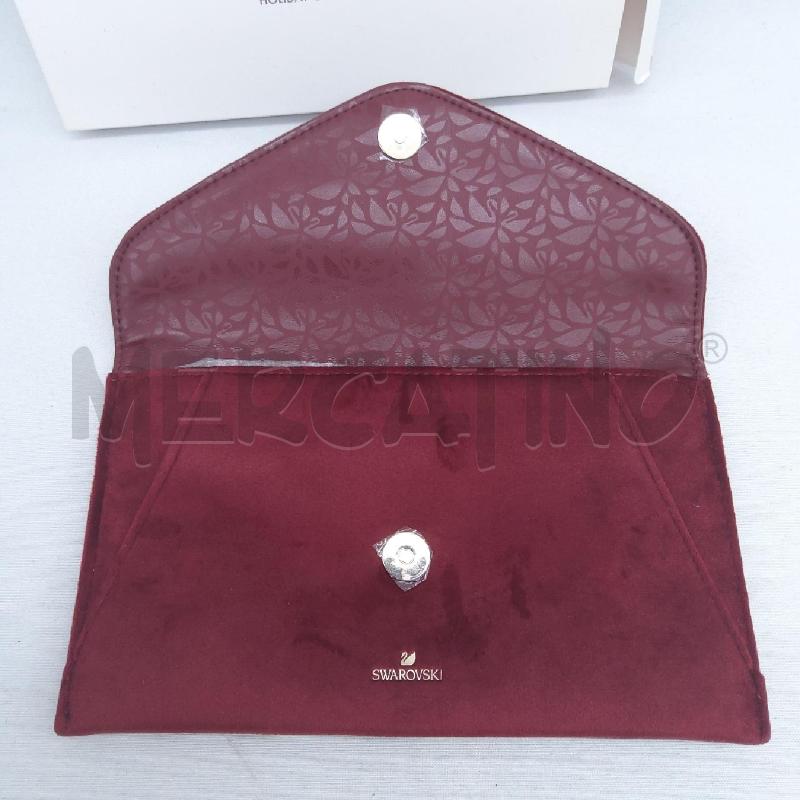 POCHETTE SWAROVSKI ROSSO VELLUTINO GOCCIA | Mercatino dell'Usato San maurizio canavese 5