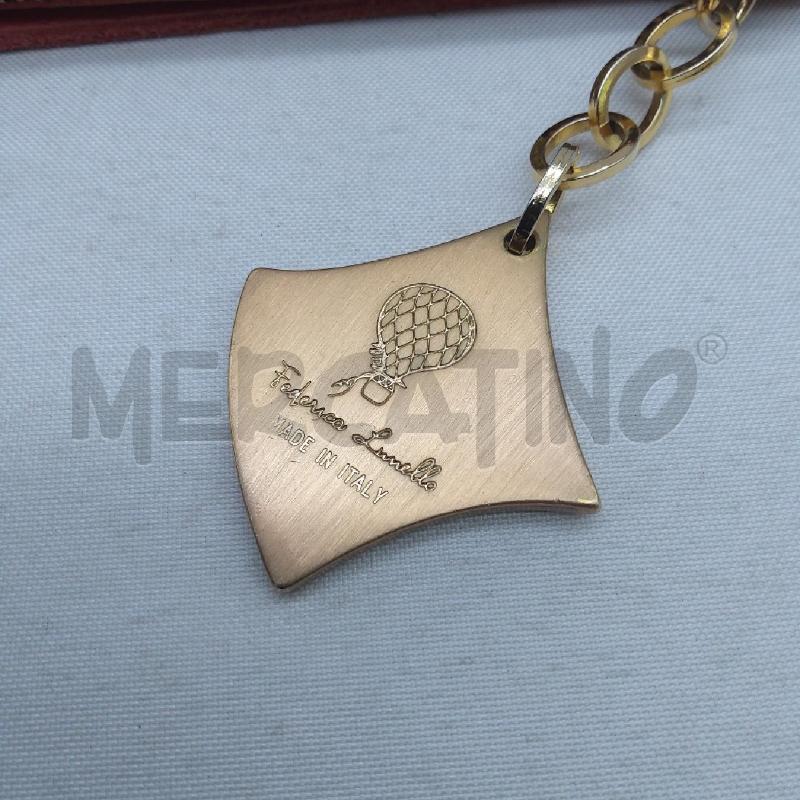 POCHETTE VERA PELLE FEDERICA LUNELLO ROSSO CATENA DORATA  | Mercatino dell'Usato San maurizio canavese 2