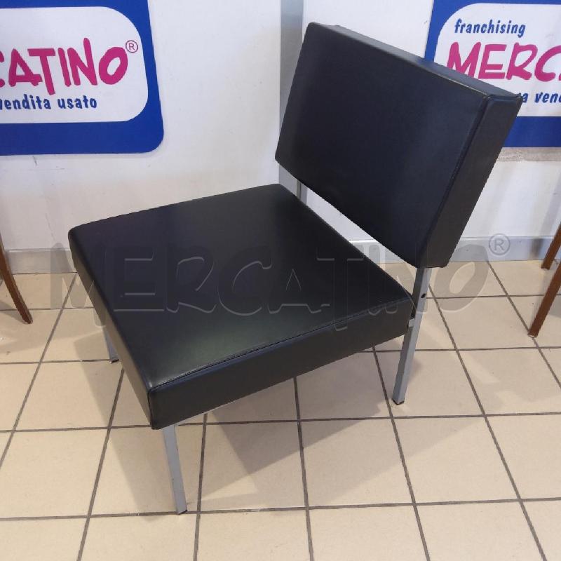 POLTRONCINA NERA STRUTT MET GRIGIO | Mercatino dell'Usato San maurizio canavese 2