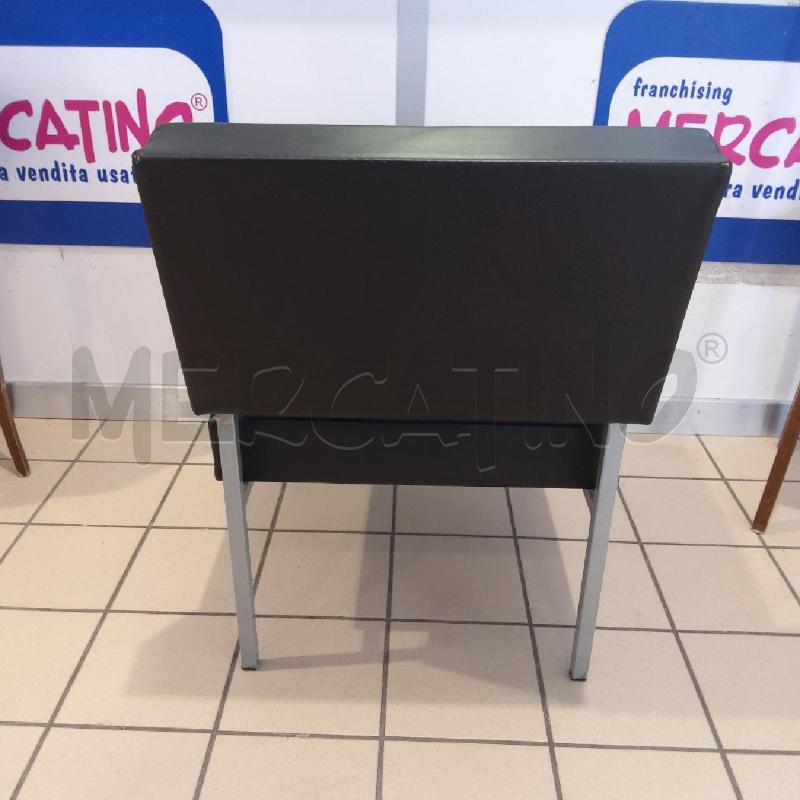 POLTRONCINA NERA STRUTT MET GRIGIO | Mercatino dell'Usato San maurizio canavese 3