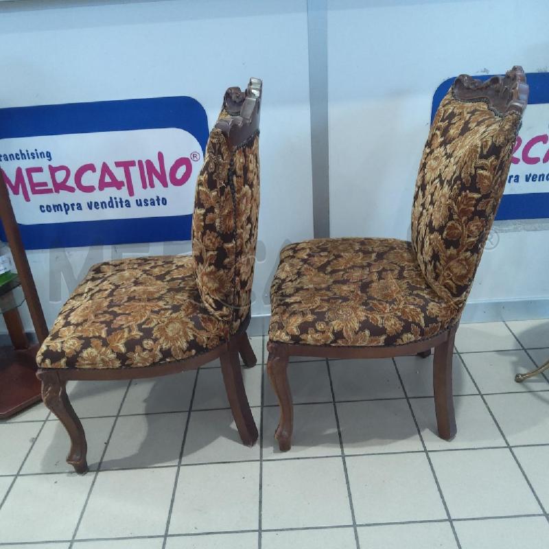 POLTRONCINA PZ 2 BAROCCHINE TESSUTO FIORATO | Mercatino dell'Usato San maurizio canavese 3