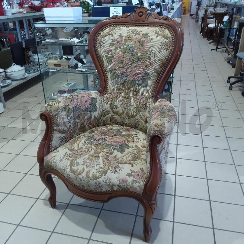 POLTRONCINA TESSUTO FIORATO CABRIOLE | Mercatino dell'Usato San maurizio canavese 1