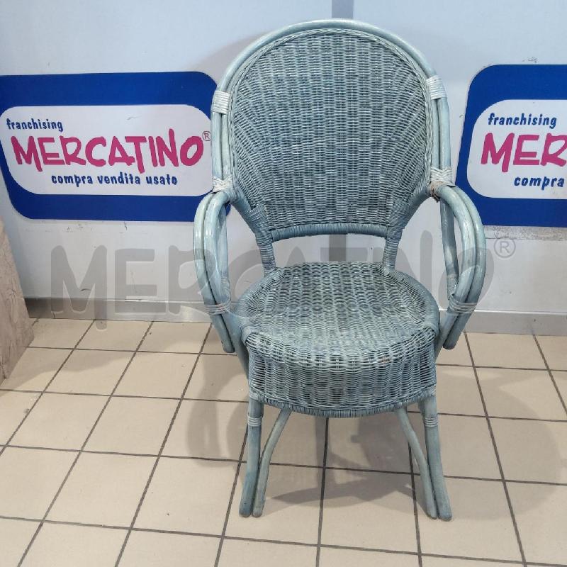 POLTRONCINA VIMINI AZZURRO | Mercatino dell'Usato San maurizio canavese 1