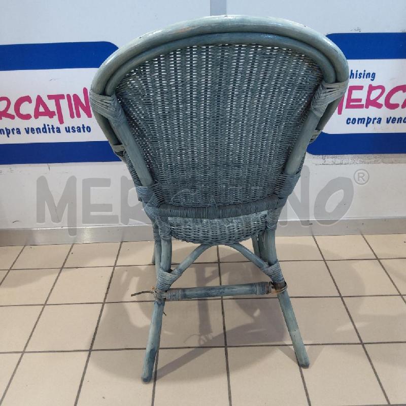 POLTRONCINA VIMINI AZZURRO | Mercatino dell'Usato San maurizio canavese 3