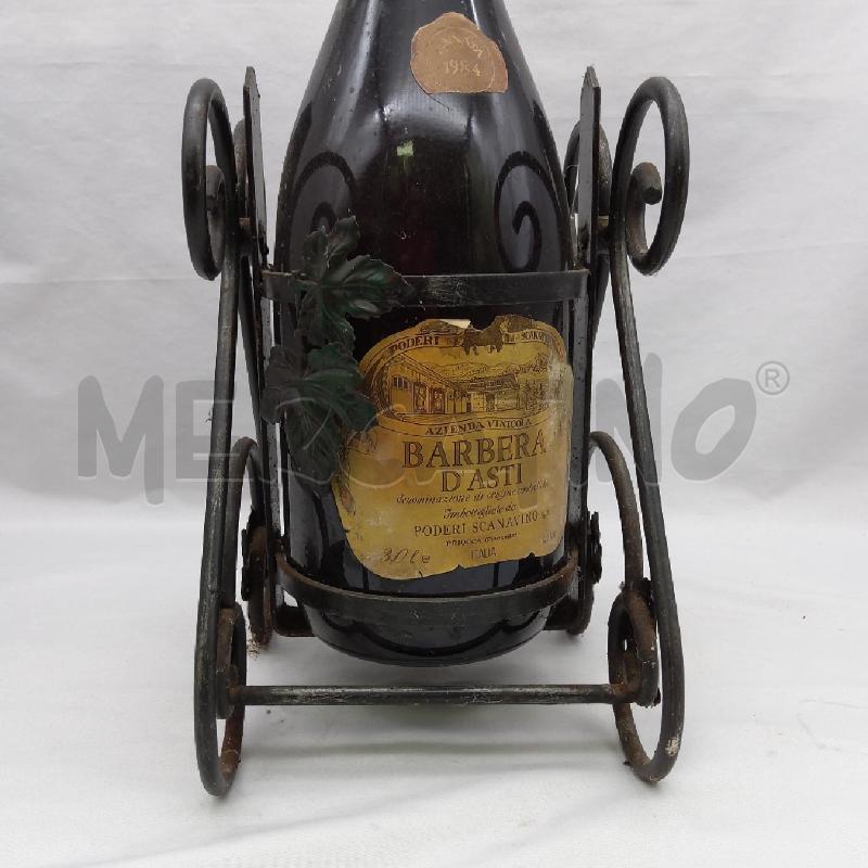 PORTA BOTTIGLIE FERRO BATTUTO + MAGNUM BARBERA ASTI 1984 | Mercatino dell'Usato San maurizio canavese 2