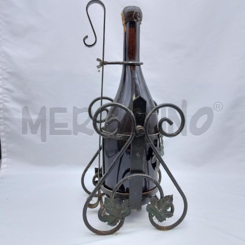 PORTA BOTTIGLIE FERRO BATTUTO + MAGNUM BARBERA ASTI 1984 | Mercatino dell'Usato San maurizio canavese 3
