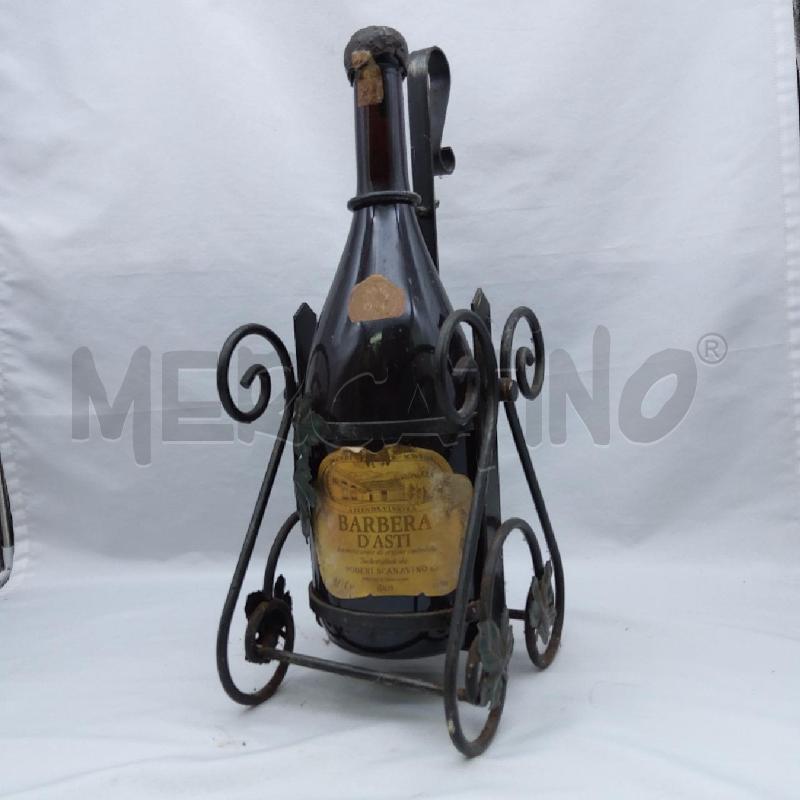 PORTA BOTTIGLIE FERRO BATTUTO + MAGNUM BARBERA ASTI 1984 | Mercatino dell'Usato San maurizio canavese 4
