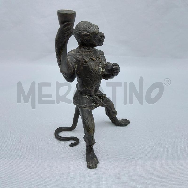 PORTA CANDELA VINTAGE SCIMMIA BRONZO | Mercatino dell'Usato San maurizio canavese 2