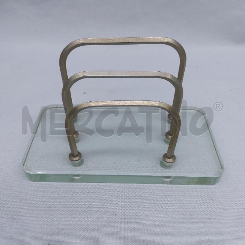PORTA CARTE METALLO BASE VETRO | Mercatino dell'Usato San maurizio canavese 1
