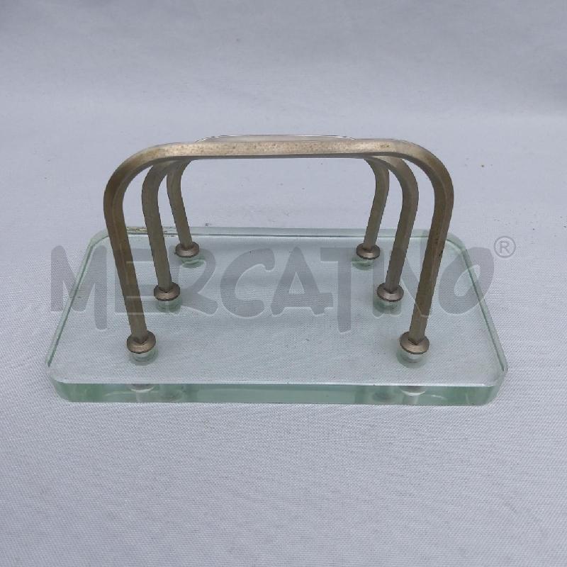 PORTA CARTE METALLO BASE VETRO | Mercatino dell'Usato San maurizio canavese 2