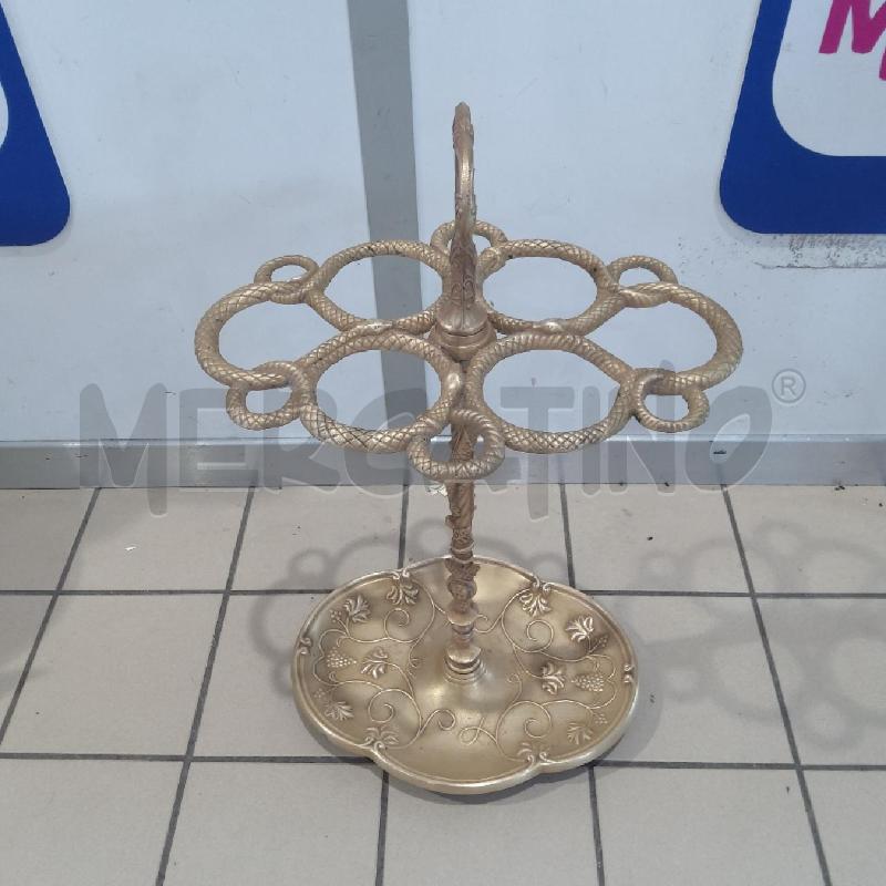 PORTA OMBRELLI OTTONE 6 POSTI SERPENTE BASE UVA | Mercatino dell'Usato San maurizio canavese 1