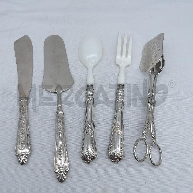 POSATE PZ. 5 INSALATA PINZA COLTELLO E PALETTA TORTA | Mercatino dell'Usato San maurizio canavese 4