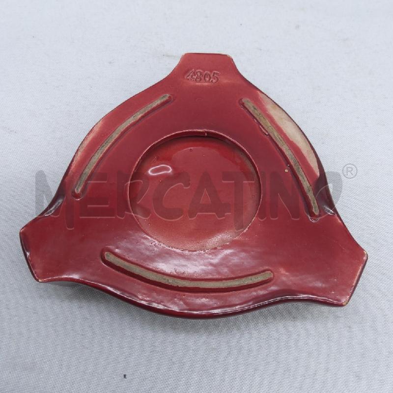 POSA CENERE TRIANGOLARE CERAMICA ART DECO ROSSO DORATO ANATRE | Mercatino dell'Usato San maurizio canavese 4