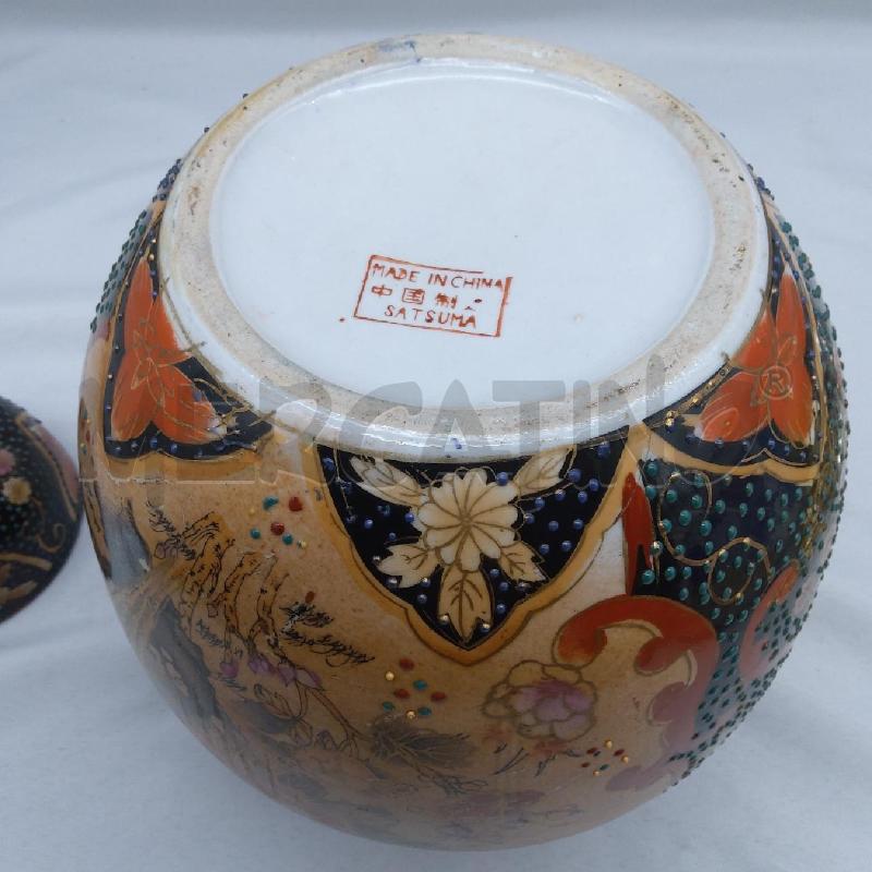POTICHE VASO CHINA SATSUMA PAVONI | Mercatino dell'Usato San maurizio canavese 4