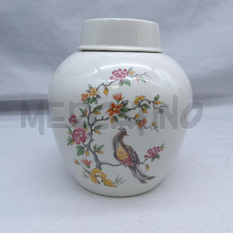 POTICHE VASO ENGLAND BIANCO TRALCIO FIORI UCCELLO | Mercatino dell'Usato San maurizio canavese 1