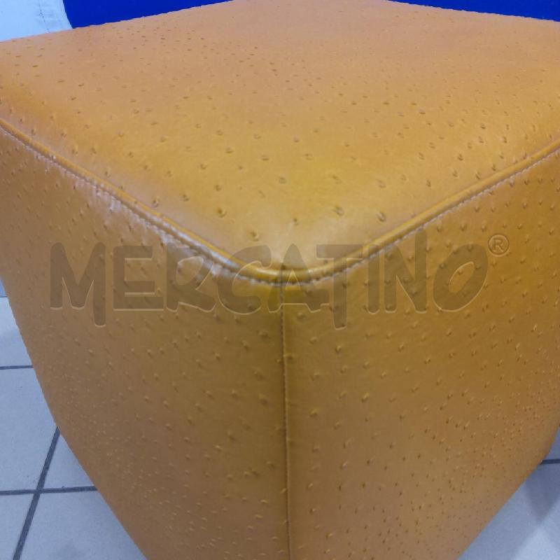 POUF QUADRATO TIPO STRUZZO OCRA | Mercatino dell'Usato San maurizio canavese 3