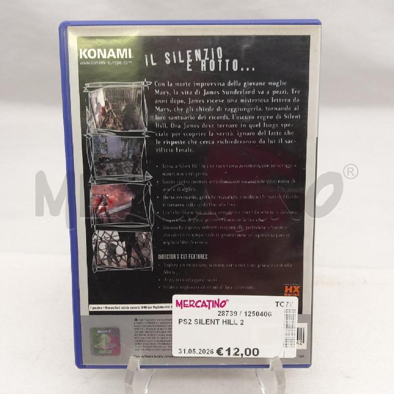 PS2 SILENT HILL 2 | Mercatino dell'Usato San maurizio canavese 2