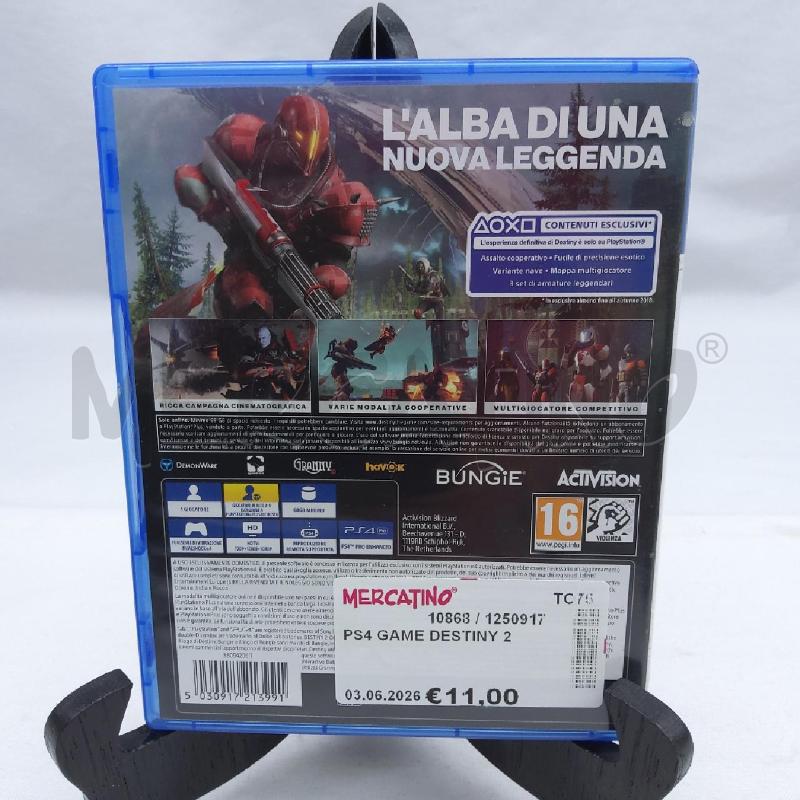PS4 GAME DESTINY 2 | Mercatino dell'Usato San maurizio canavese 2
