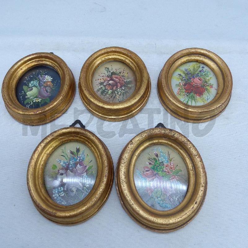 QUADRETTI PICCOLI PZ 5 OVALI FIORI GIDI | Mercatino dell'Usato San maurizio canavese 1