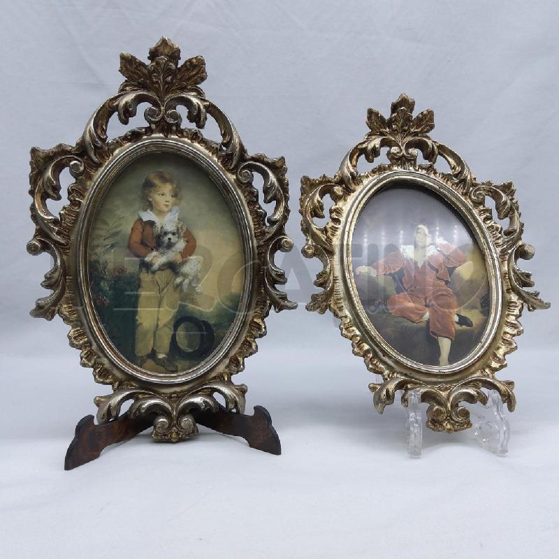 QUADRETTI PZ 2 VINTAGE CORNICE LEGNO GHIRIGORI BIMBI | Mercatino dell'Usato San maurizio canavese 3
