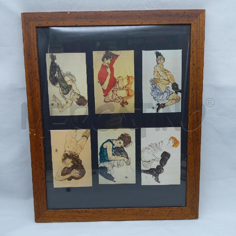 QUADRETTO 6 IMMAGINE DONNA CORNICE LEGNO | Mercatino dell'Usato San maurizio canavese 1