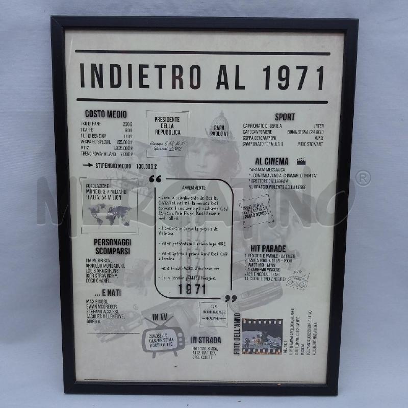QUADRETTO INDIETRO AL 1971 | Mercatino dell'Usato San maurizio canavese 1