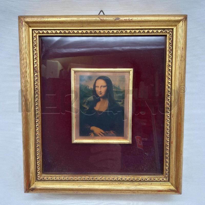 QUADRETTO LAMINA RIPRODUZIONE LA GIOCONDA | Mercatino dell'Usato San maurizio canavese 1