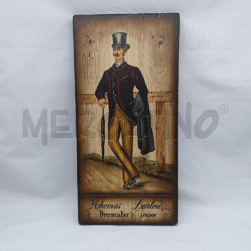 QUADRETTO LEGNO VESTITO DA UOMO  | Mercatino dell'Usato San maurizio canavese 1