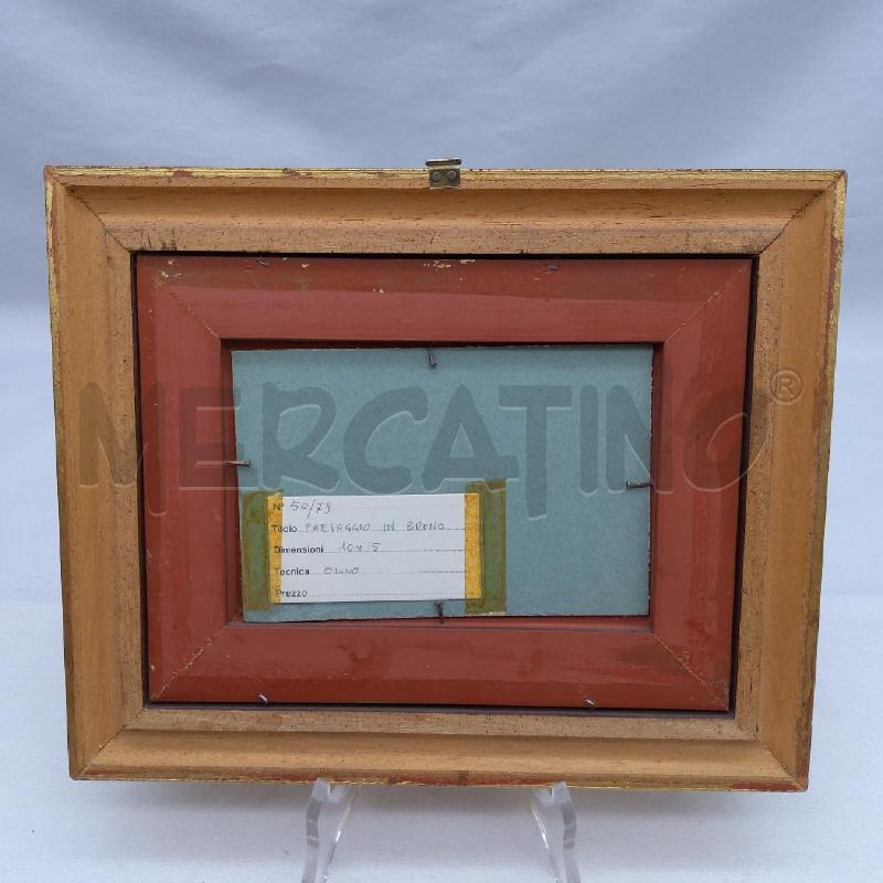 QUADRETTO PAESAGGIO IN BRUNO PECORARA 15X10 | Mercatino dell'Usato San maurizio canavese 3