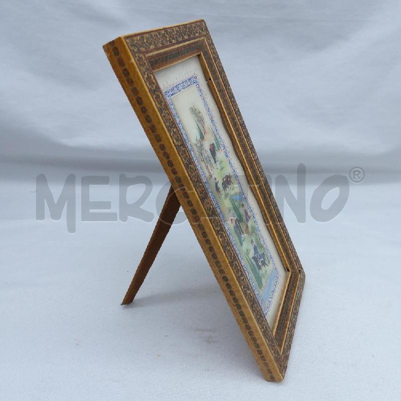 QUADRETTO PASTORI CORNICE INTARSIATA MICRO MOSAICO FIORI | Mercatino dell'Usato San maurizio canavese 3