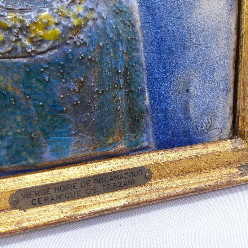 QUADRETTO PIASTRA MADONNA CERAMICA D.E. TERZANI  | Mercatino dell'Usato San maurizio canavese 3