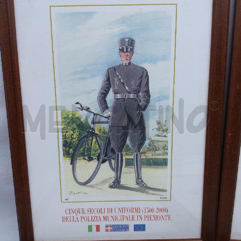 QUADRETTO PZ 4 CINQUECENTENARIO UNIFORMI POLIZIA MINICIAPLE TORINO  | Mercatino dell'Usato San maurizio canavese 2