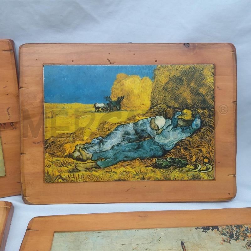 QUADRETTO PZ 4 FONDO LEGNO CHIARO STONDATO | Mercatino dell'Usato San maurizio canavese 2