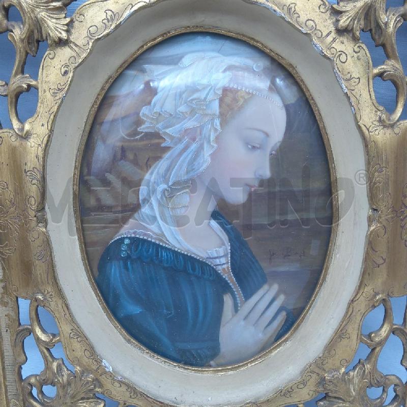 QUADRETTO RELIGIOSA CORNICE DORATA TRAFORATA | Mercatino dell'Usato San maurizio canavese 2