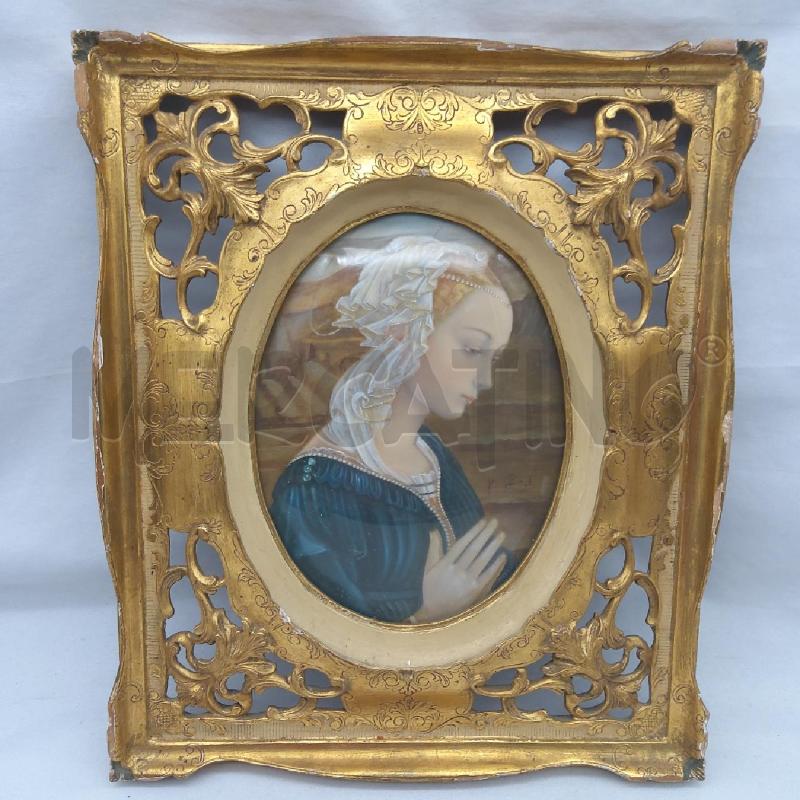 QUADRETTO RELIGIOSA CORNICE DORATA TRAFORATA | Mercatino dell'Usato San maurizio canavese 4