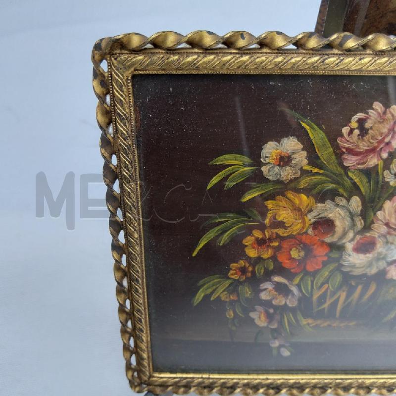QUADRETTO VASO FIORI CON MET TORCIGLIONE | Mercatino dell'Usato San maurizio canavese 4